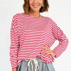 T-shirt over taglio laser a righe